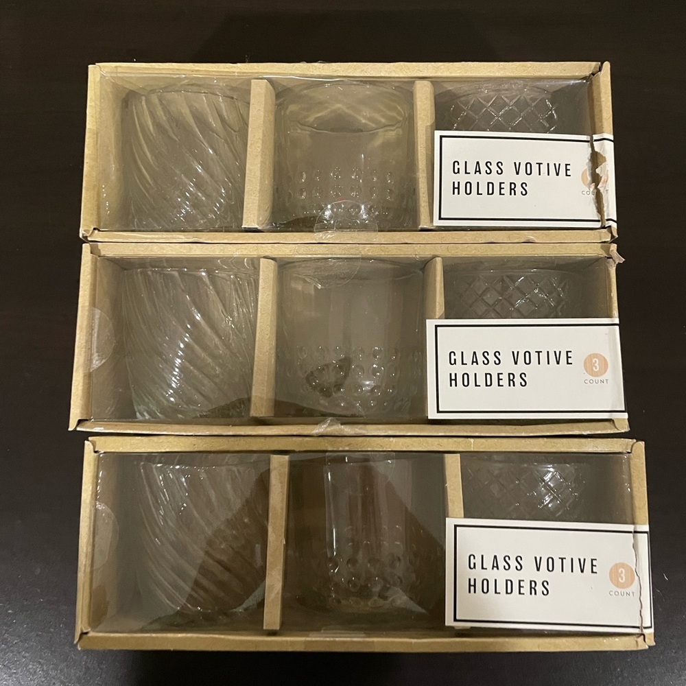 3 - Sets of 3 candle votives